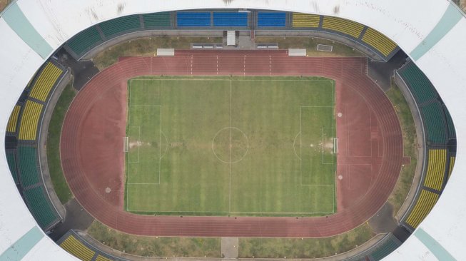Foto udara Stadion Patriot Candrabhaga di Bekasi, Jawa Barat, Selasa (29/10). [ANTARA FOTO/Hafidz Mubarak]