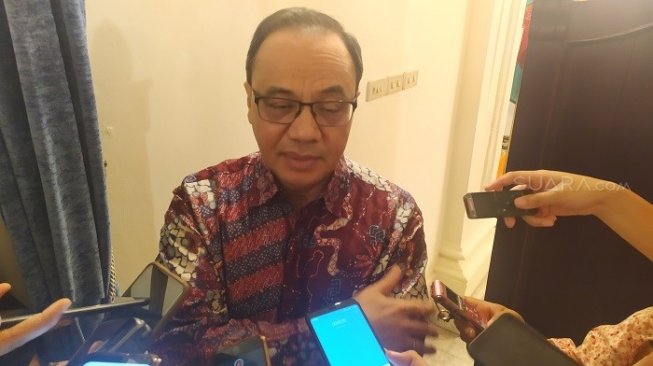 Juru Bicara Kemlu, Teuku Faizasyah. (Suara.com/Stephanus Aranditio).