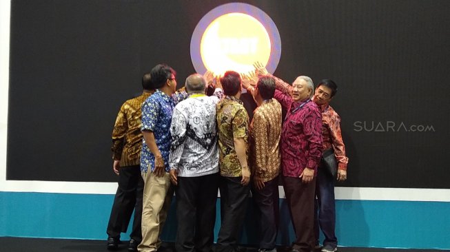 Pembukaan Indocomtech 2019 di Jakarta, Rabu (30/10/2019). [Suara.com/Tivan Rahmat]