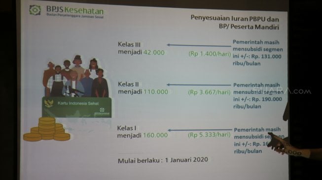 Direktur Utama BPJS Kesehatan Fachmi Idris memberikan keterangan kepada wartawan di Jakarta, Jumat (1/11). [Suara.com/Arya Manggala]