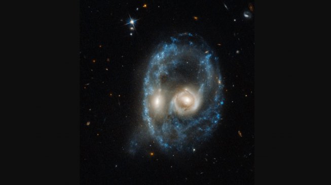 Hii Seram.. Hubble Bagikan Foto Galaksi Berbentuk Wajah Mengerikan