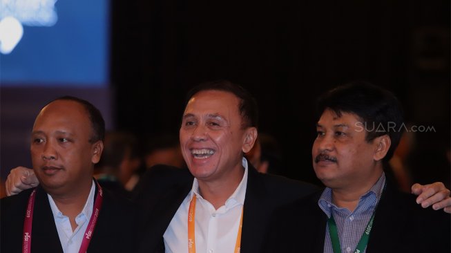 Calon Ketua Umum PSSI Mochamad Iriawan alias Iwan Bule saat menghadiri Kongres Luar Biasa PSSI 2019 di Hotel Shangri-La, Jakarta, Sabtu (2/11). [Suara.com/Angga Budhiyanto]