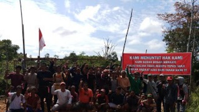 Tutup Akses Jalan Kebun PT AAK, Masyarakat Melawi sampaikan Tiga Tuntutan