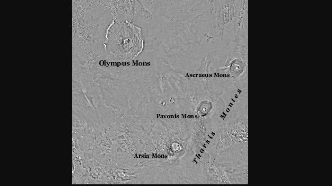 Gunung Berapi Tharsis. [NASA]