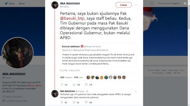 Cuitan Ima Mahdiah - (Twitter/@imadya)