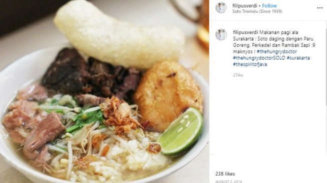 Biar Nggak Bingung, Ini 5 Rekomendasi Kuliner Solo yang Wajib Dicoba