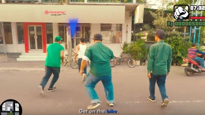 Video menampilkan bar notifikasi mirip GTA San Andreas. [YouTube_Mindplace Studio]