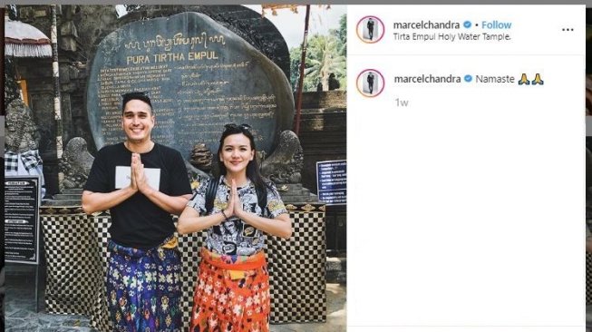 Momen Romantis Marcel Chandrawinata dan Istri di Bali (instagram.com/marcelchandra)