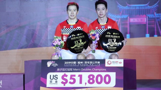 Juara Fuzhou China Open 2019, Kevin / Marcus Klaim Temukan Performa Terbaik