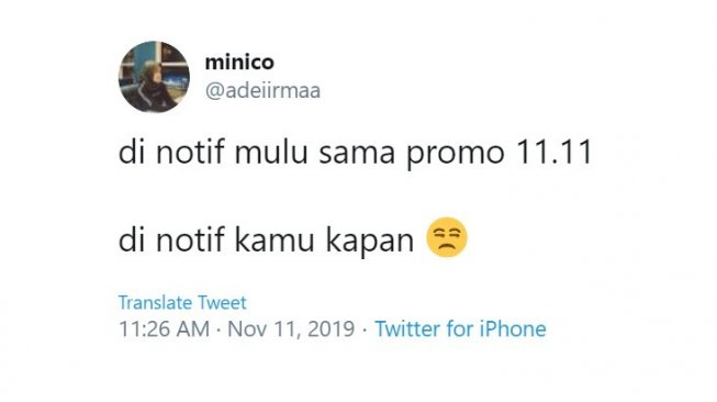 Kompilasi Cuitan Kocak Warganet Soal Promo 11.11
