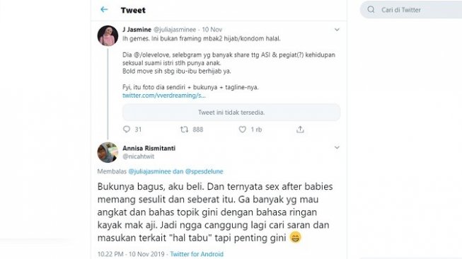 Respons publik tentang buku Citra Ayu (Twitter)