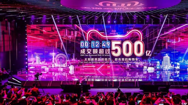 Alibaba Raih 12 Miliar Dolar AS Dalam Satu Jam Pada Hari Jomblo Cina