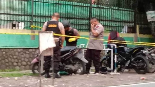 Polisi temukan 2 peluru di jok motor terduga pelaku bom bunuh diri di Polrestabes Medan. (Kabarmedan.com)