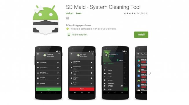 Aplikasi ini bisa tingkatkan kinerja sistem Android, SD Maid. [Google Play Store]