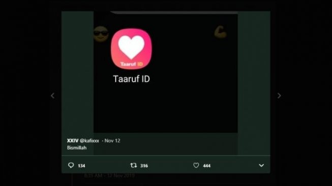 Taaruf ID, Tinder versi syariah. (twitter/kafixxx)