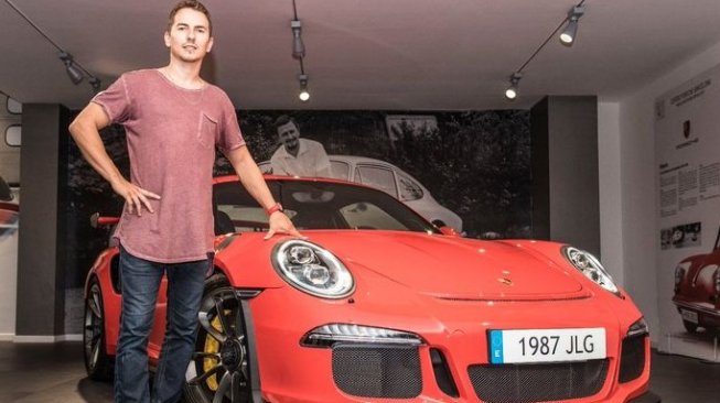 Mobil Porsche Jorge Lorenzo. (Twitter)