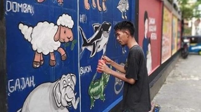 Mural pembelajaran anak di Pademangan, Jakarta Utara (Instagram)