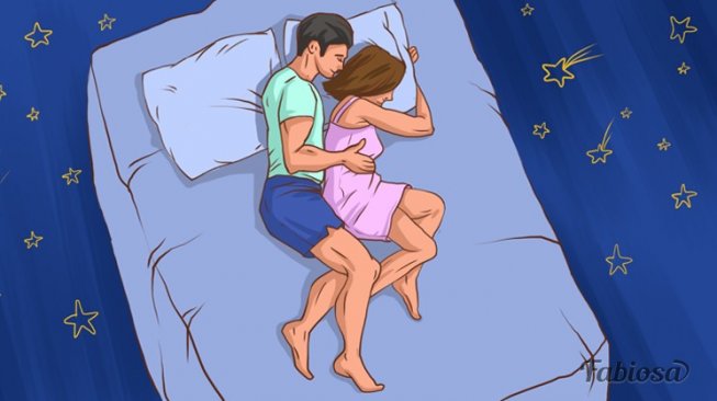 Tes kepribadian posisi tidur Anda dan pasangan, bisa tunjukkan kualitas hubungan. (Dok. Buzzquiz)