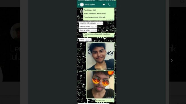 Tangkapan layar chat antara HRD dengan pelamar kerja. [Twitter]