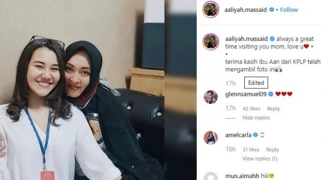 Aaliyah Massaid kunjungi Angelina Sondakh di Rutan Pondok Bambu, Duren Sawit, Jakarta Timur.