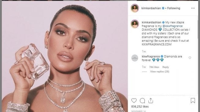 Super Mewah! Berlian Kim Kardashian di Iklan Parfum Ternyata Cuma Pinjaman