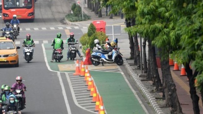 Penerapan Jalur Sepeda di Ibu Kota, Tilang Didominasi Pemotor