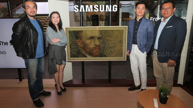 Suasana launching smart tv premium: The Frame da The Sherif, dari Samsung Electronic [Suara.com/Lintang Siltya Utami]. 