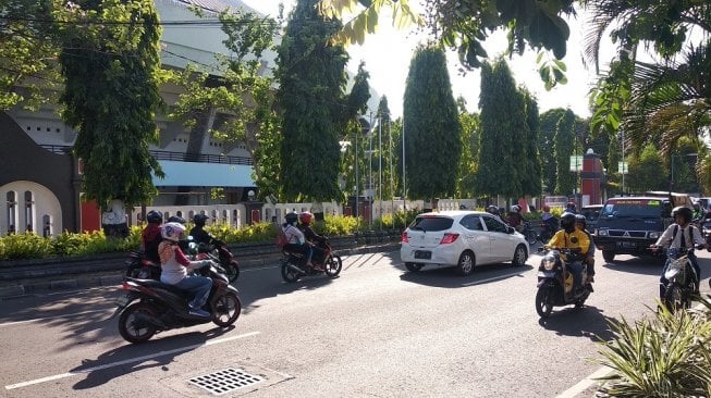 Suasana Jalan Kenari, Kelurahan Semaki, Kecamatan Umbulharjo, Kota Yogyakarta di sore hari, Selasa (26/11/2019) - (SUARA/Baktora)