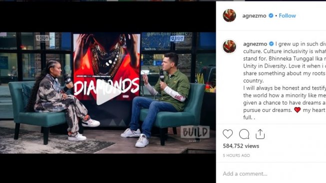 Klarifikasi Agnez Mo soal tak memiliki darah Indonesia (Instagram/agnezmo)