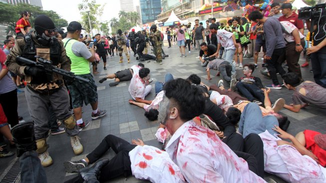 Aksi Baim Wong bikin prank di acara CFD. [istimewa]