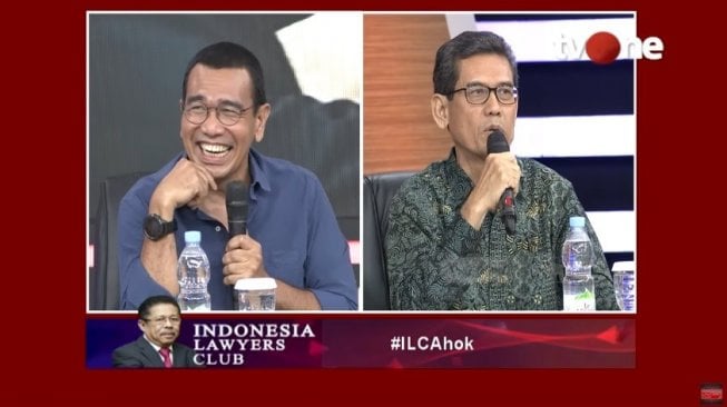 Marwan Batubara dan Arya Sinulingga di ILC TV One (Screenshot YouTube Indonesian Lawyers Club)