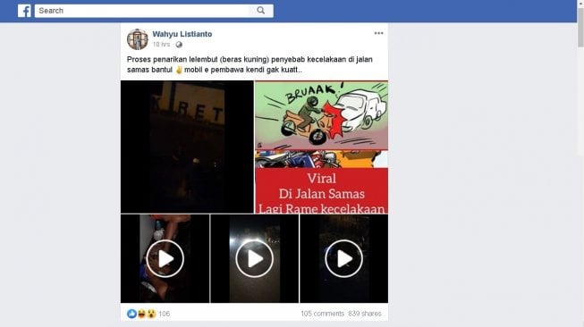 Video pembersihan pesugihan di Jalan Samas, Bantul - (Facebook/Wahyu Listianto)