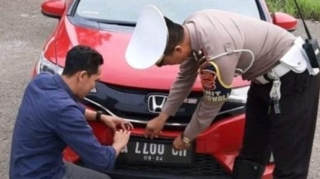 Ganti Plat Nomor Jadi A LLOO OH, Anggota DPRD Lebak Ditilang Polisi