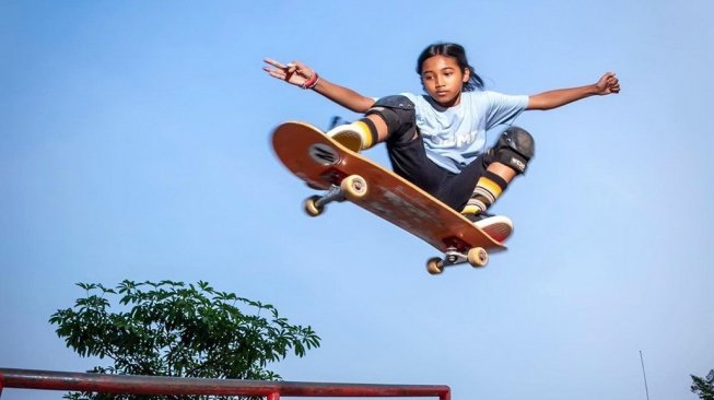 Atlet Skateboard Indonesia Kyandra Kaelani Susanto. [Instagram/kyankailana]