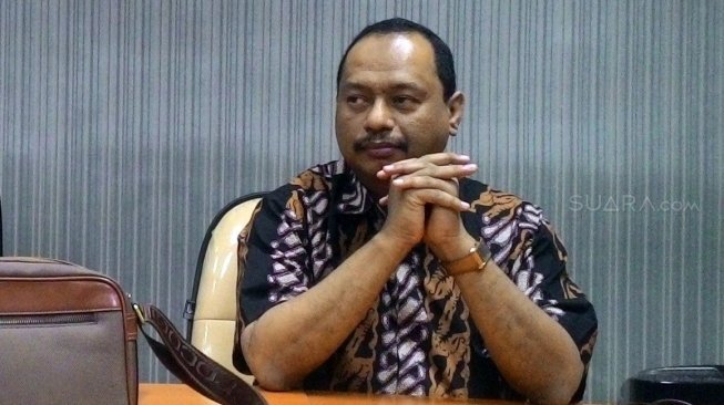 Ketua Harian KONI Jatim M. Nabil saat ditemui di kantornya di Surabaya, Jatim pada, Jumat (29/11/2019). [Suara.com/Dimas Angga Perkasa]