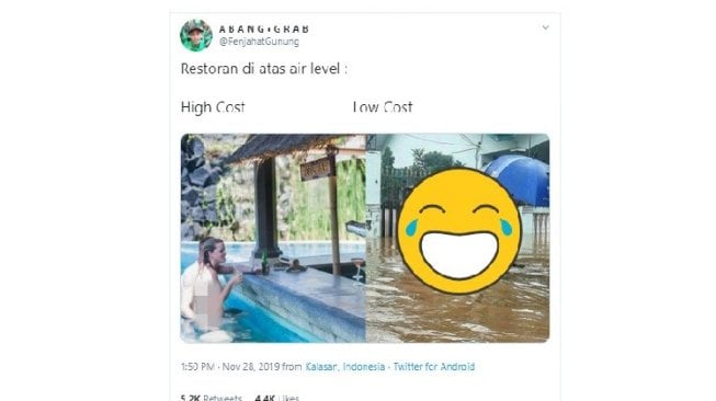 Kocak, Warganet Ini Unggah Foto Pool Bar Versi Low Budget