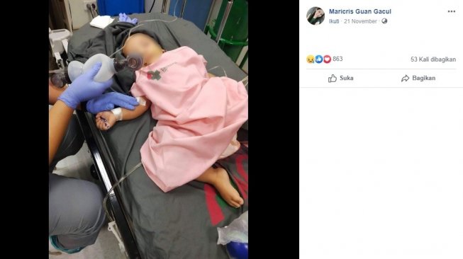 Balita 1 tahun meninggal karena jelly (Facebook/Maricris Guan Gacul)