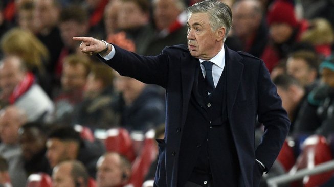 Pelatih Napoli, Carlo Ancelotti. [Oli SCARFF / AFP]