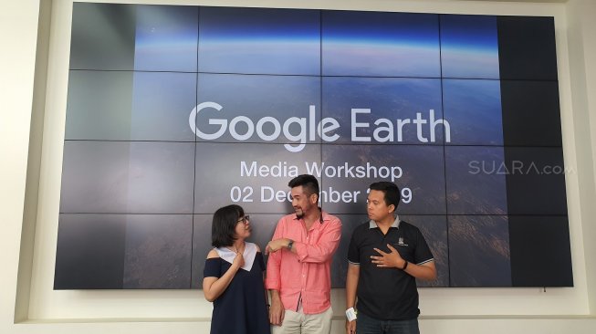 Google Earth Media Workshop, Senin (2/12/2019) di Jakarta. [Suara.com/Lintang Siltya Utami]