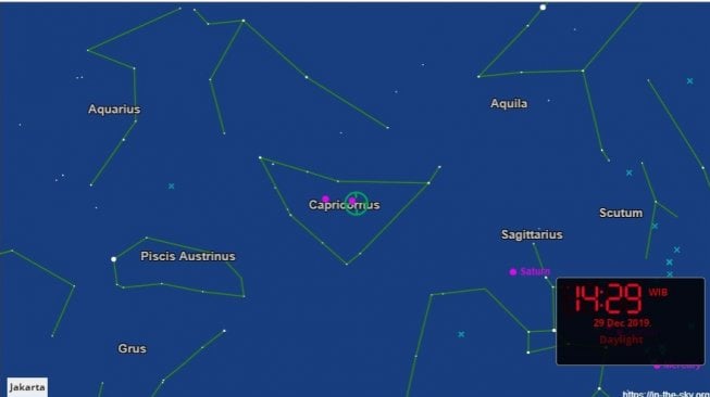 Peristiwa langit Desember 2019, konjungsi Bulan dengan Venus. [In the Sky]