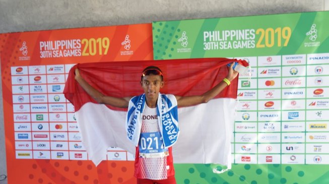 Atlet lari marathon putra Indonesia, Agus Prayogo. [Dok. PB PASI]