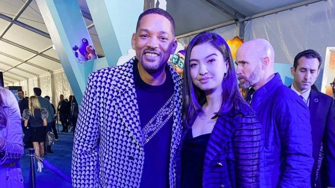 Raline Shah dan Will Smith dalam World Premiere Spies in Disguise