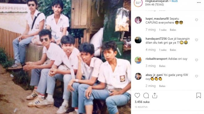 Foto jadul gank sma tahun 1988. [Instagram]