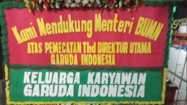 Dirut Garuda Dipecat, Kementerian BUMN Banjir Karangan Bunga Terima Kasih
