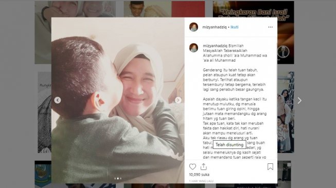 Curhatan manta istri Ustaz Abdul Somad, Mellya Juniarti (instagram/@mizyanhadziq)