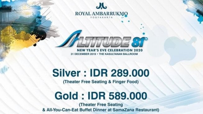 Altitude 81, Perayaan Tahun Baru di Royal Ambarrukmo Yogyakarta. (Royal Ambarrukmo Yogyakarta)