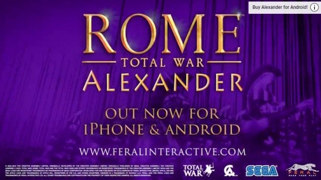 Game iOS dan Android terbaik Desember 2019, Rome: Total War – Alexander. [Google Play Store]