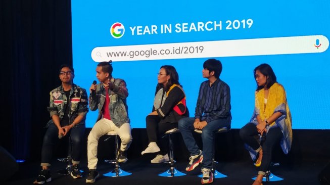 Google Year in Search 2019 diumumkan di Jakarta, Rabu (11/12/2019) dan lagu Cinta Luar Biasa menjadi yang terpopuler tahun ini. [Suara.com/Tivan Rahmat]
