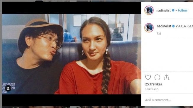 Dimas Anggara dan Nadine Chandrawinata di Yogyakarta (instagram.com/nadinelist)