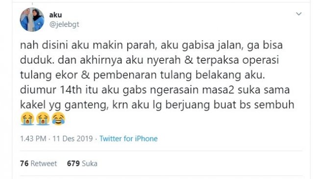 Curhatan Sinta Aulia (Twitter/@jelebgt)